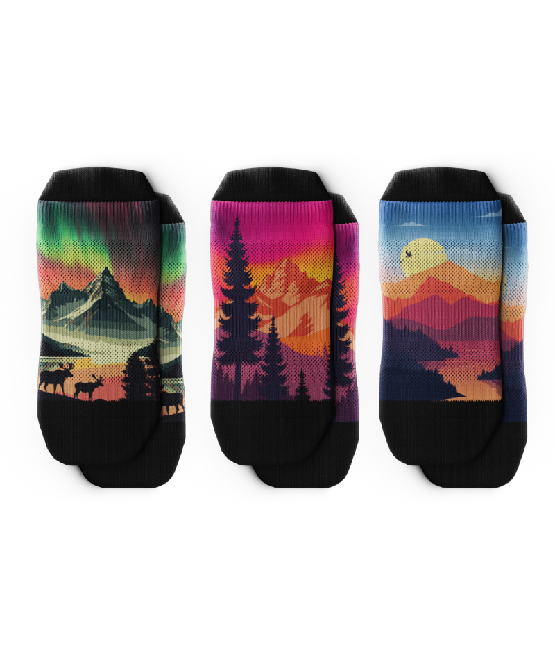 Lot de 3 paires de chaussettes courtes de sport Canyon Haze