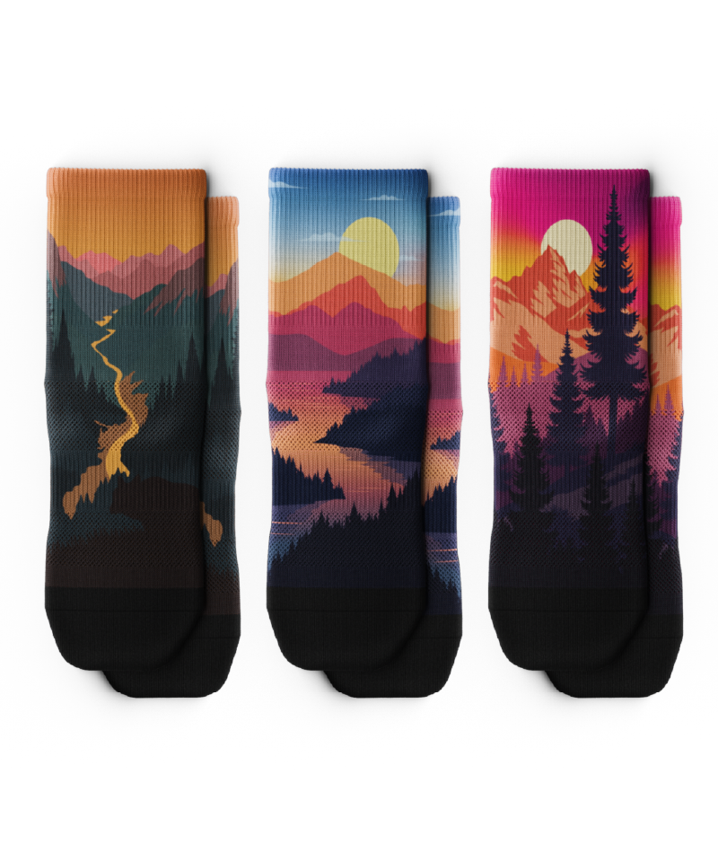 Chasing Horizons Athletic Quarter Socks 3-Pack