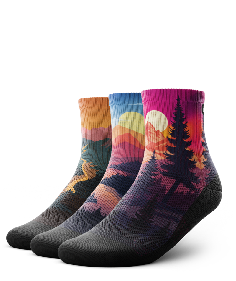 Chasing Horizons Athletic Quarter Socks 3-Pack