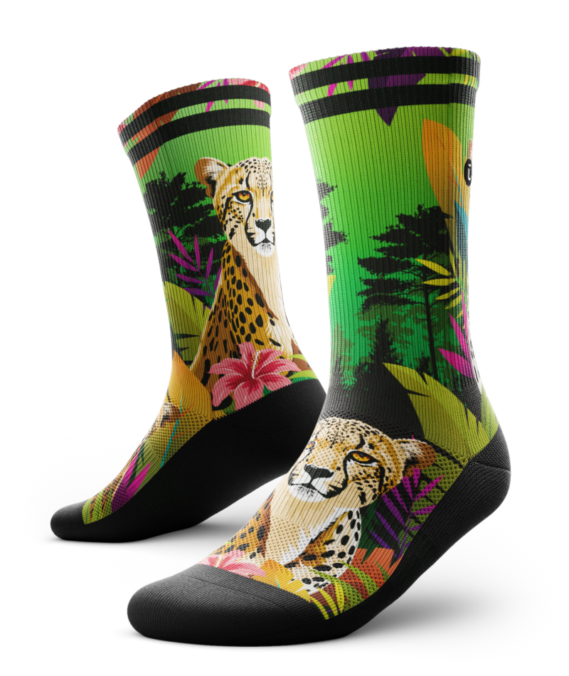 Cheetah Crew Socks