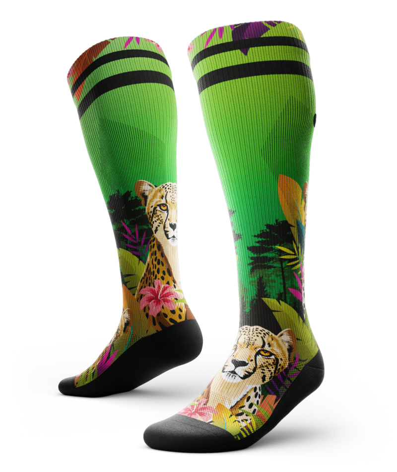 Cheetah Knee High Compression Socks