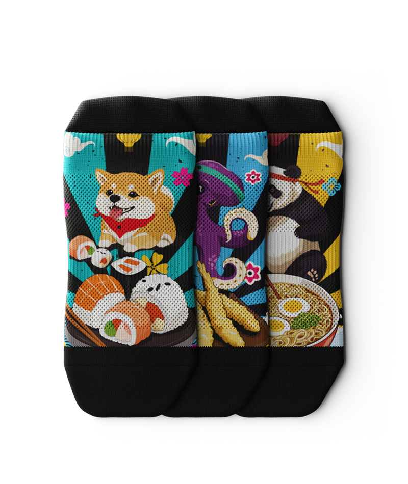 Chow Down Ankle Socks 3-Pack