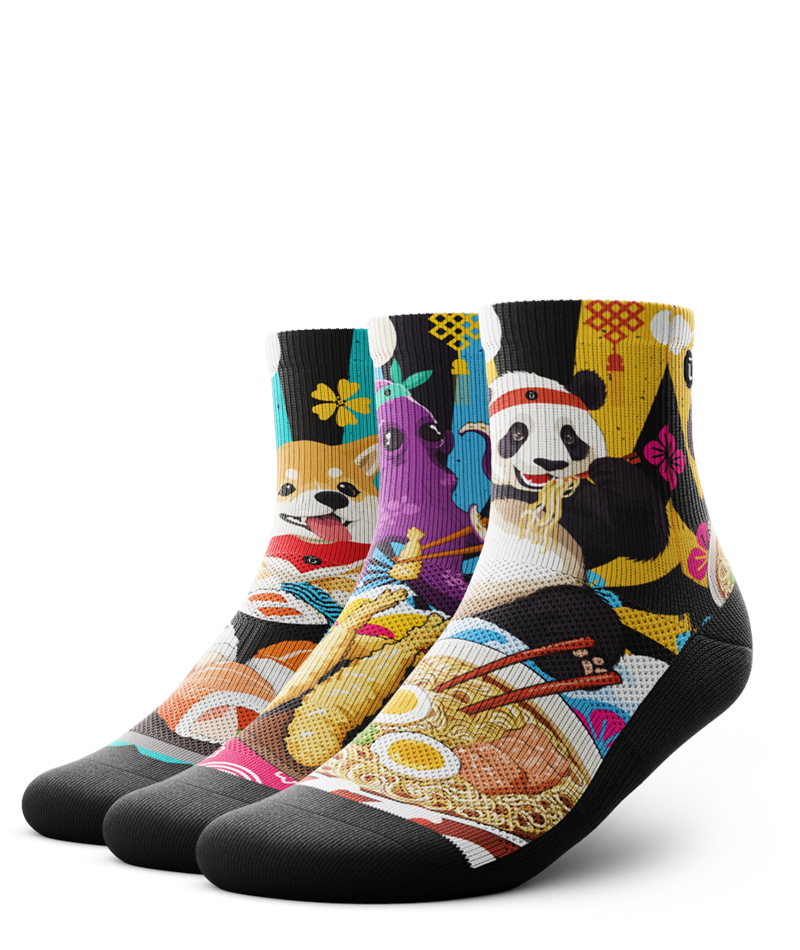 Chow Down Quarter Socks 3-Pack