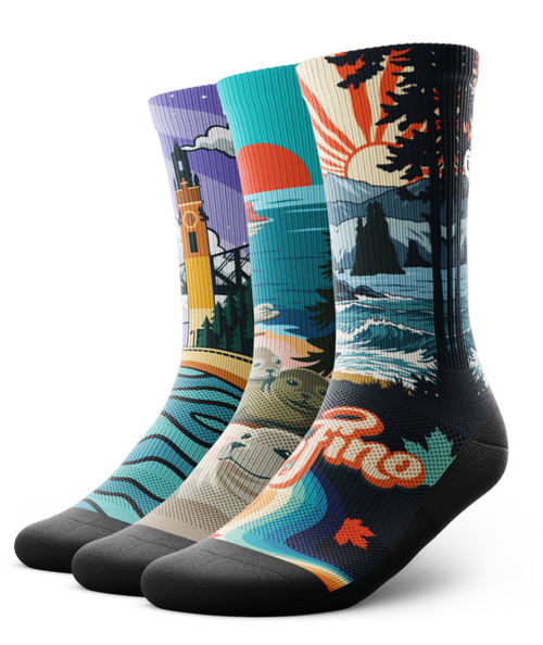 Coast to Coast Athletic Crew Socks 3-Pack