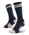 Cobalt Merino Wool Midweight Crew Socks