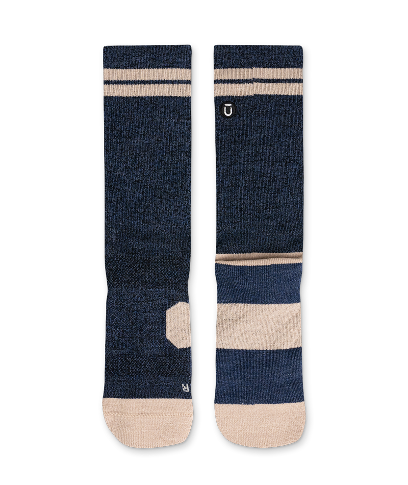 Cobalt Merino Wool Midweight Crew Socks