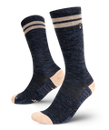 Chaussettes ras du cou en laine mérinos cobalt légères