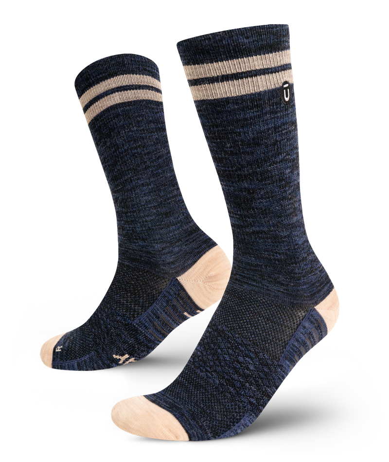 Cobalt Merino Wool Lite Crew Socks