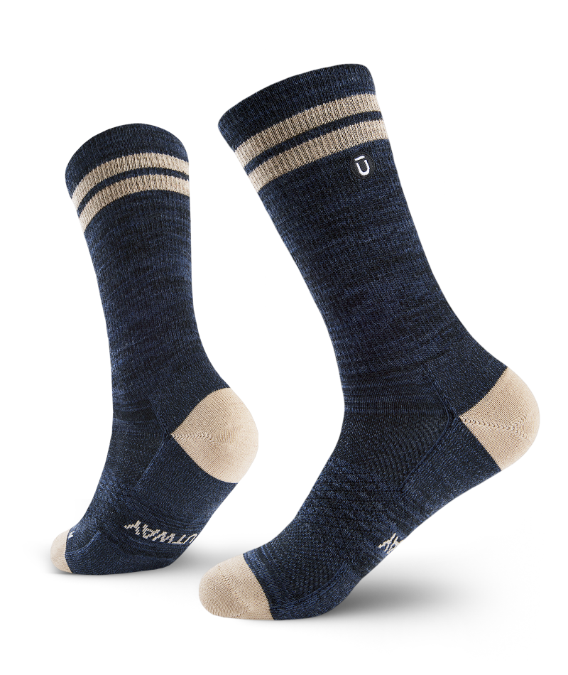 Cobalt Merino Wool Lite Crew Socks