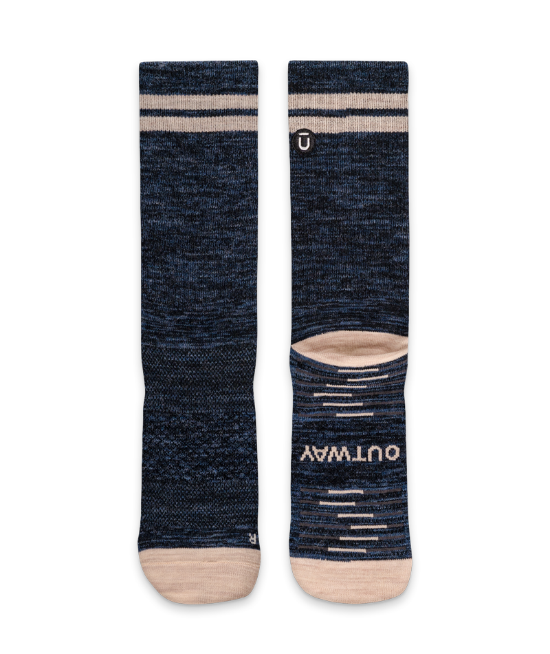 Cobalt Merino Wool Lite Crew Socks