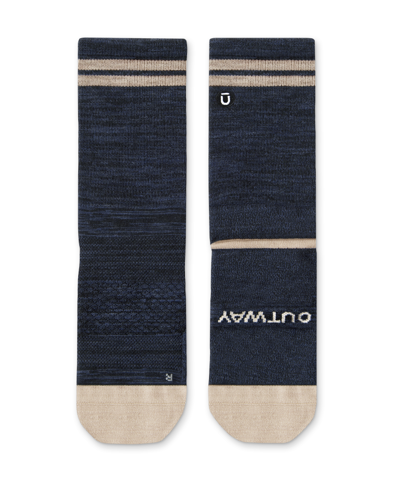 Cobalt Merino Wool Lite Crew Socks