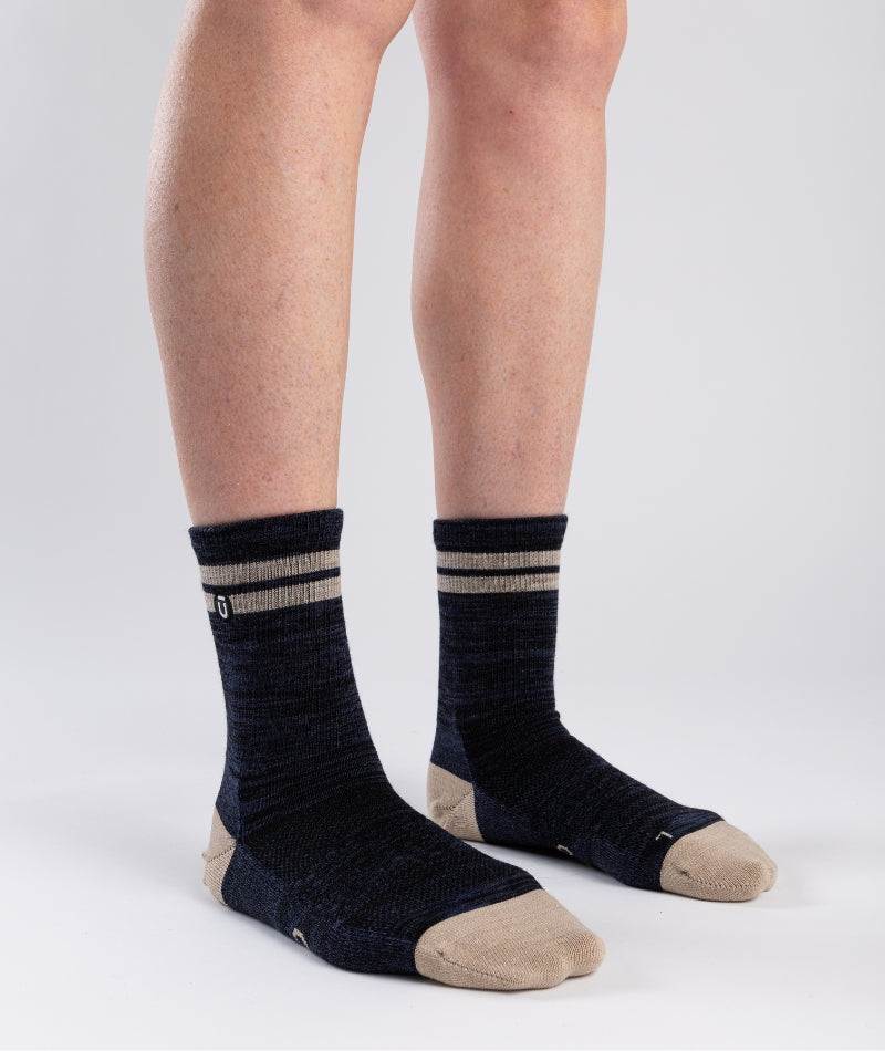 Cobalt Merino Wool Lite Crew Socks