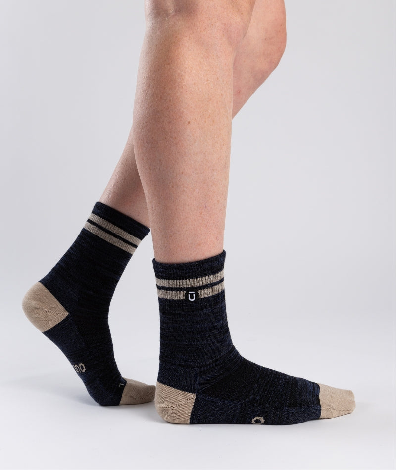 Cobalt Merino Wool Lite Crew Socks