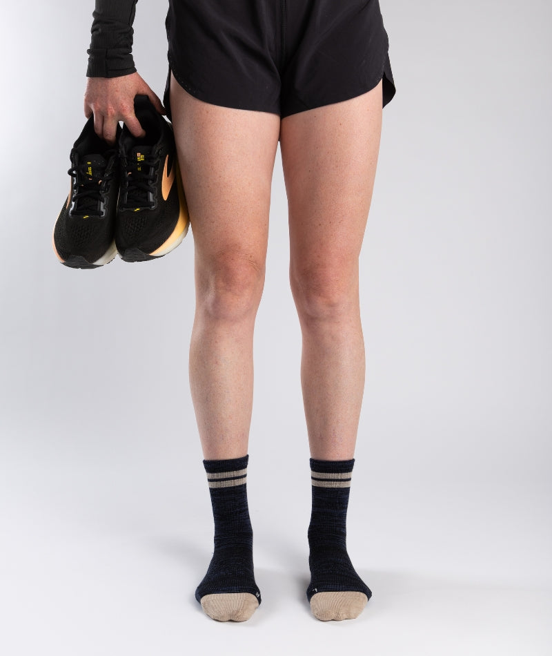 Cobalt Merino Wool Lite Crew Socks