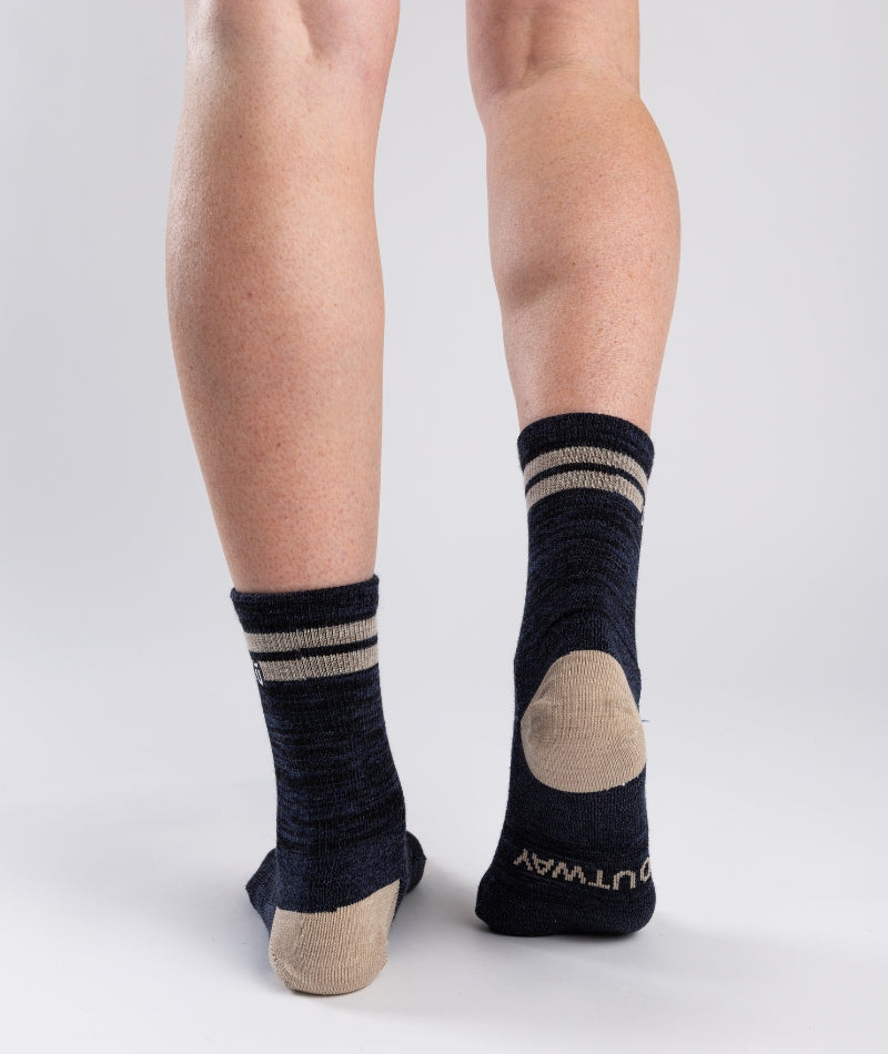 Cobalt Merino Wool Lite Crew Socks