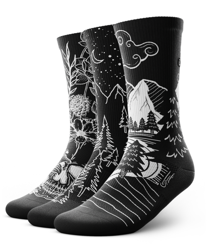 Contrast Athletic Crew Socks 3-Pack