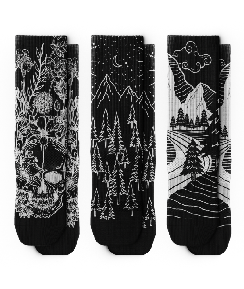 Contrast Athletic Crew Socks 3-Pack