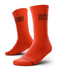 Core Orange Athletic Crew Socks