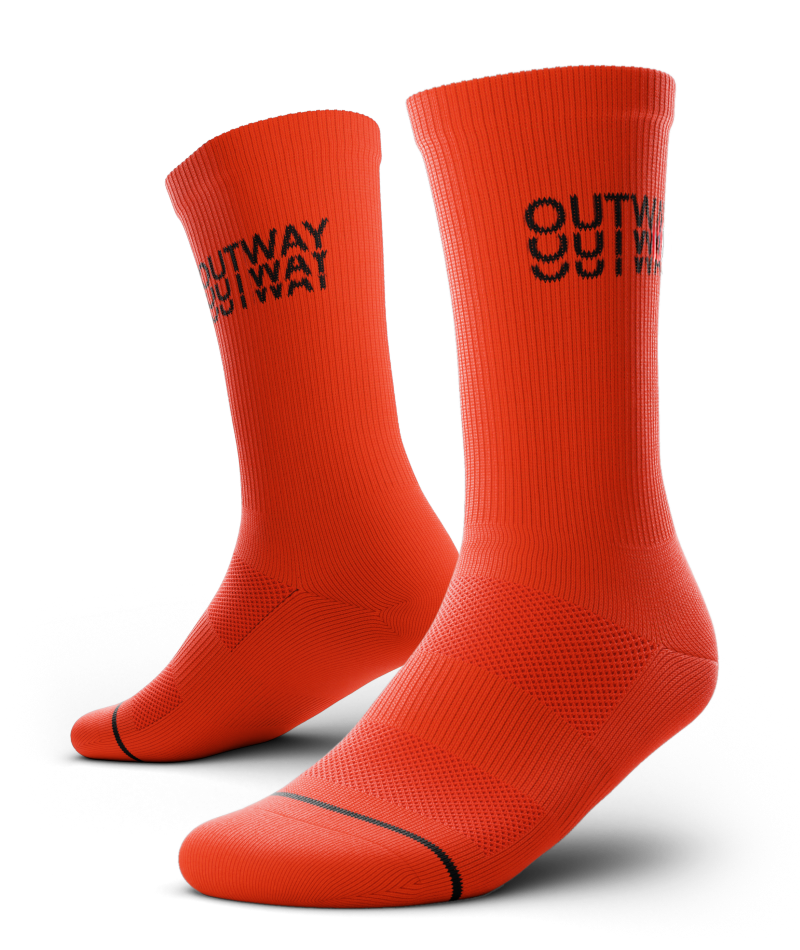 Core Orange Athletic Crew Socks