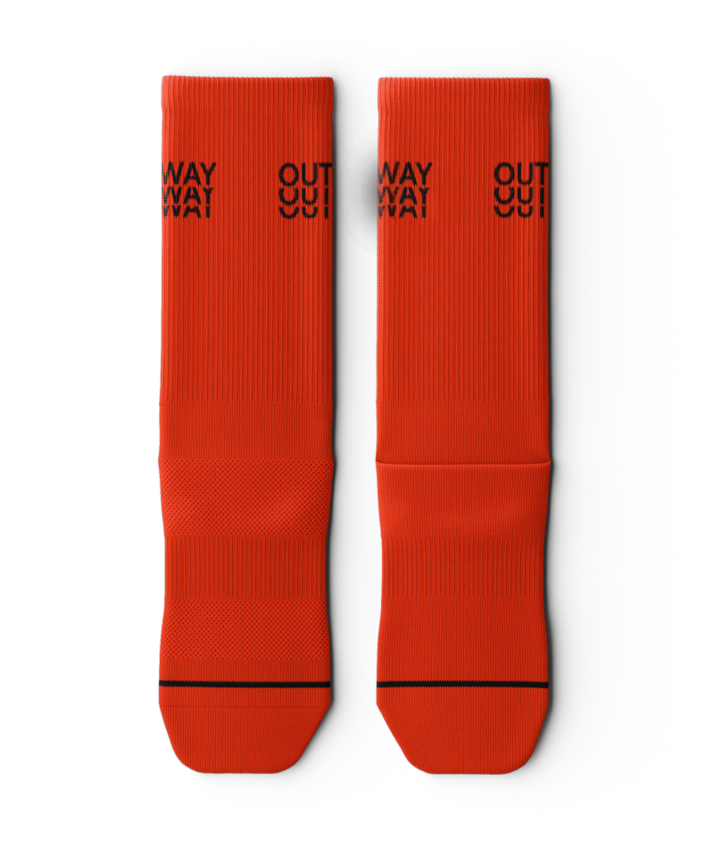 Core Orange Athletic Crew Socks