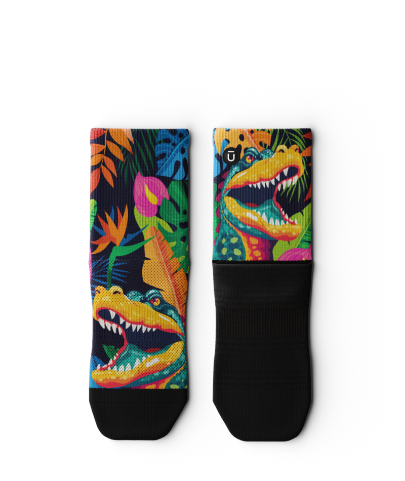 Crocs in Tropics Athletic Quarter Socks