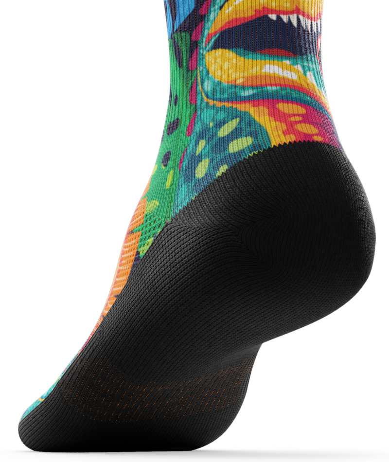 Crocs in Tropics Athletic Quarter Socks