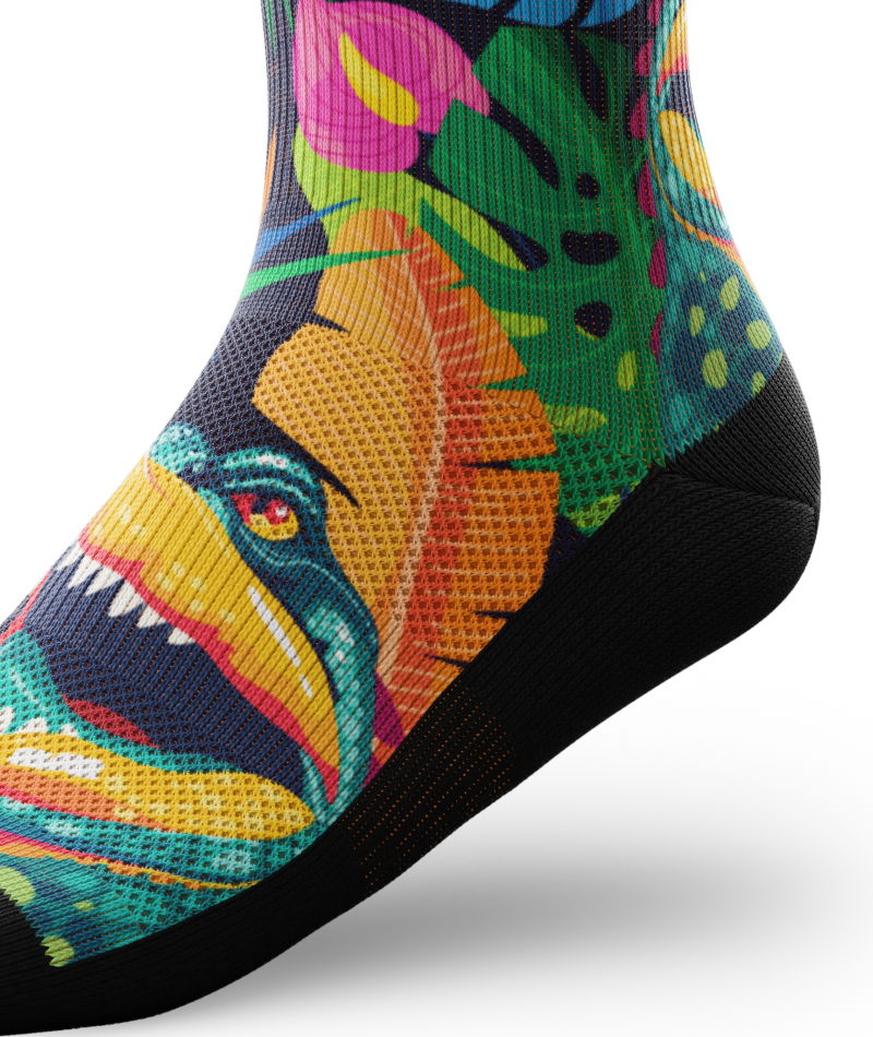 Crocs in Tropics Athletic Quarter Socks
