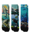Deep Blue Athletic Crew Socks 3-Pack