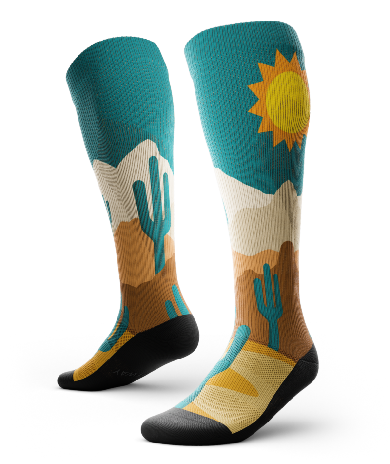 Deserted Athletic Knee High Compression Socks