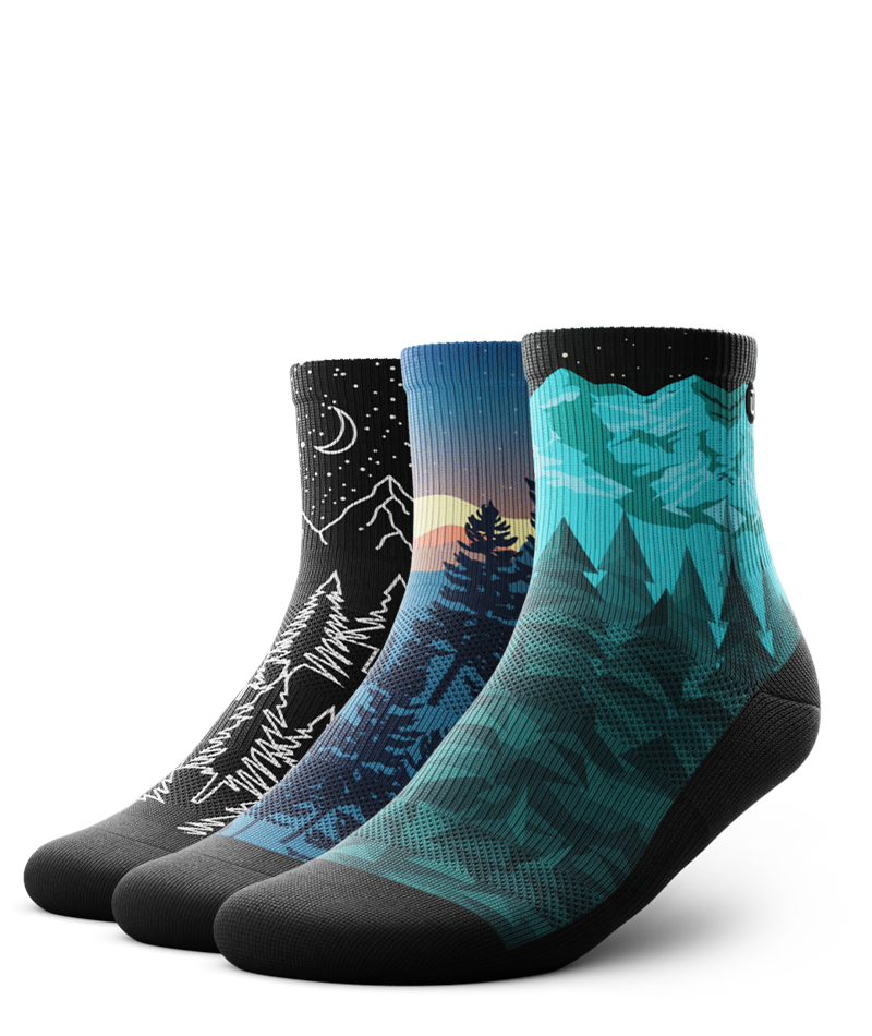 Dusk Trail Athletic Quarter Socks 3-Pack