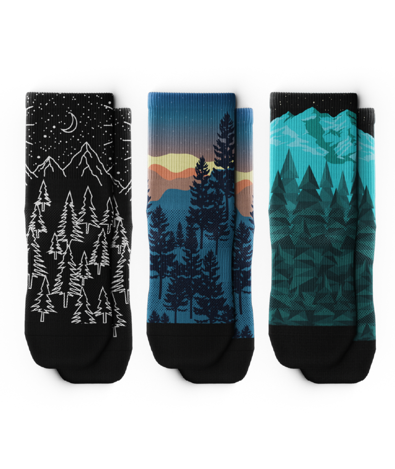 Dusk Trail Athletic Quarter Socks 3-Pack