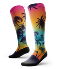 Electric Tropics Athletic Knee High Compression Socks