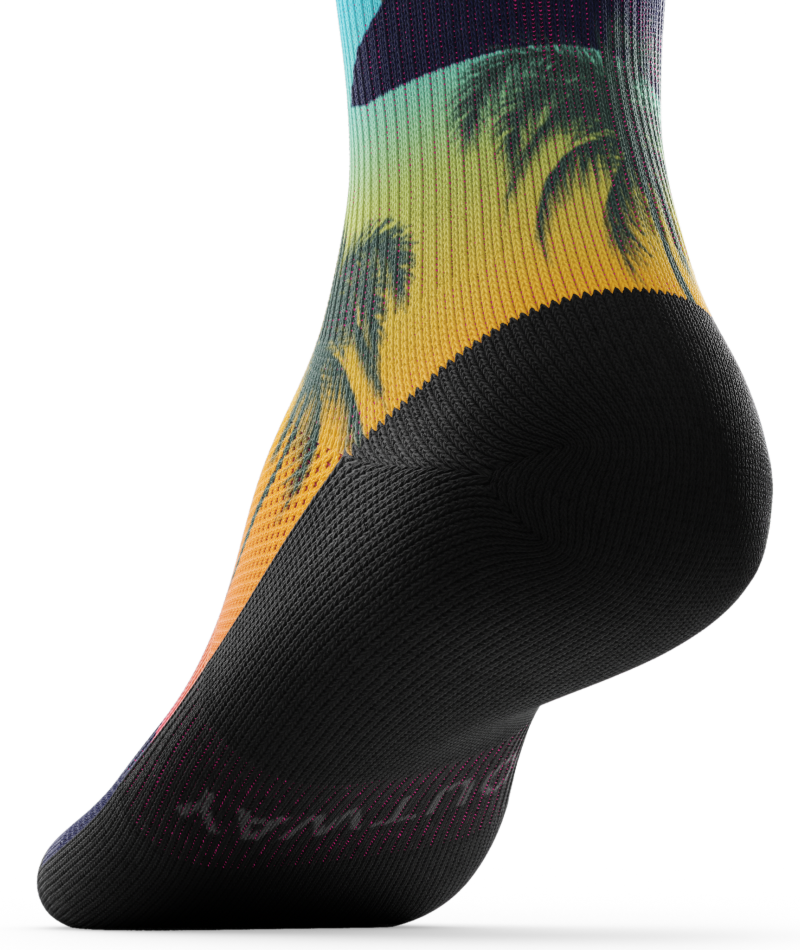 Electric Tropics Athletic Knee High Compression Socks
