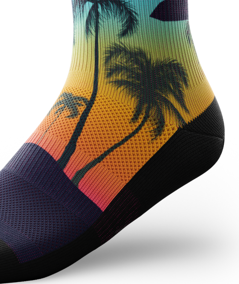 Electric Tropics Athletic Knee High Compression Socks
