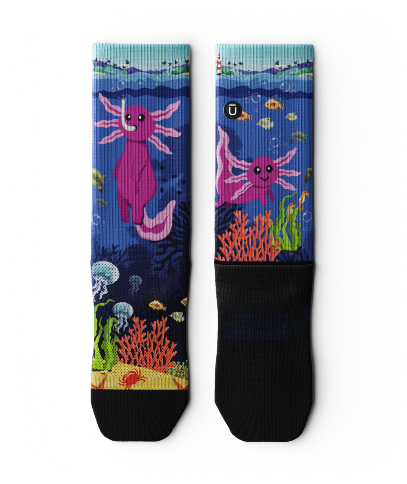 Enchanted Deep Athletic Crew Socks