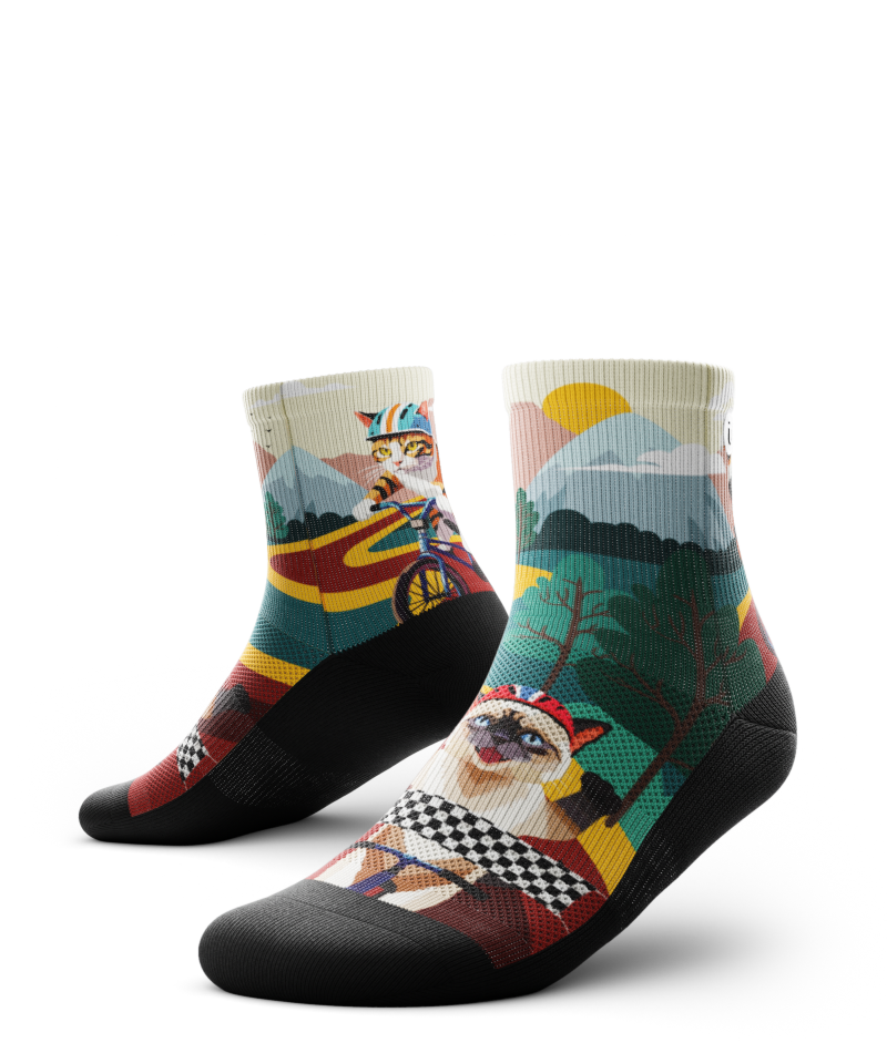 Fast and Furriest Athletic Quarter Socks