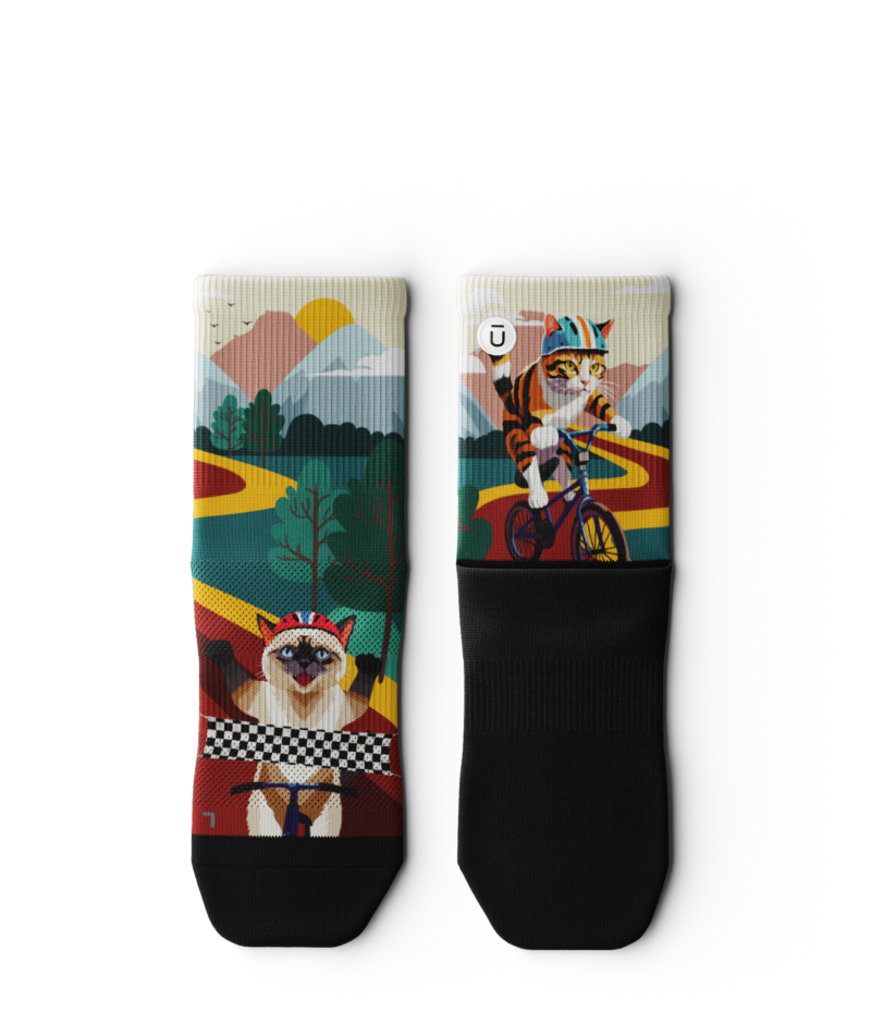 Fast and Furriest Athletic Quarter Socks