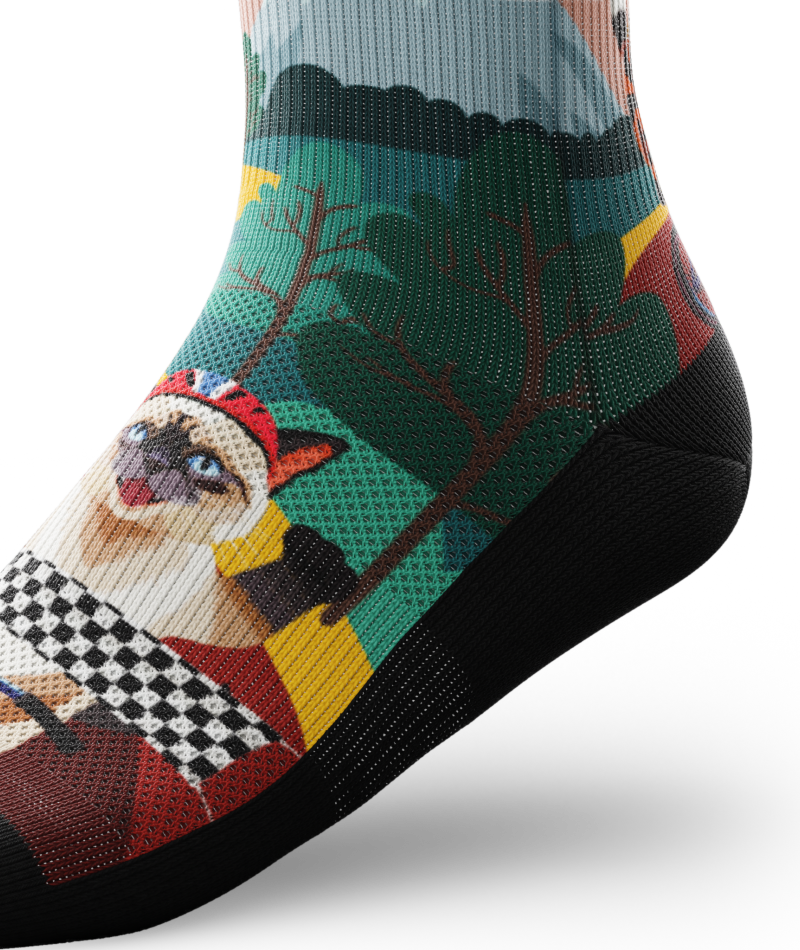 Fast and Furriest Athletic Quarter Socks