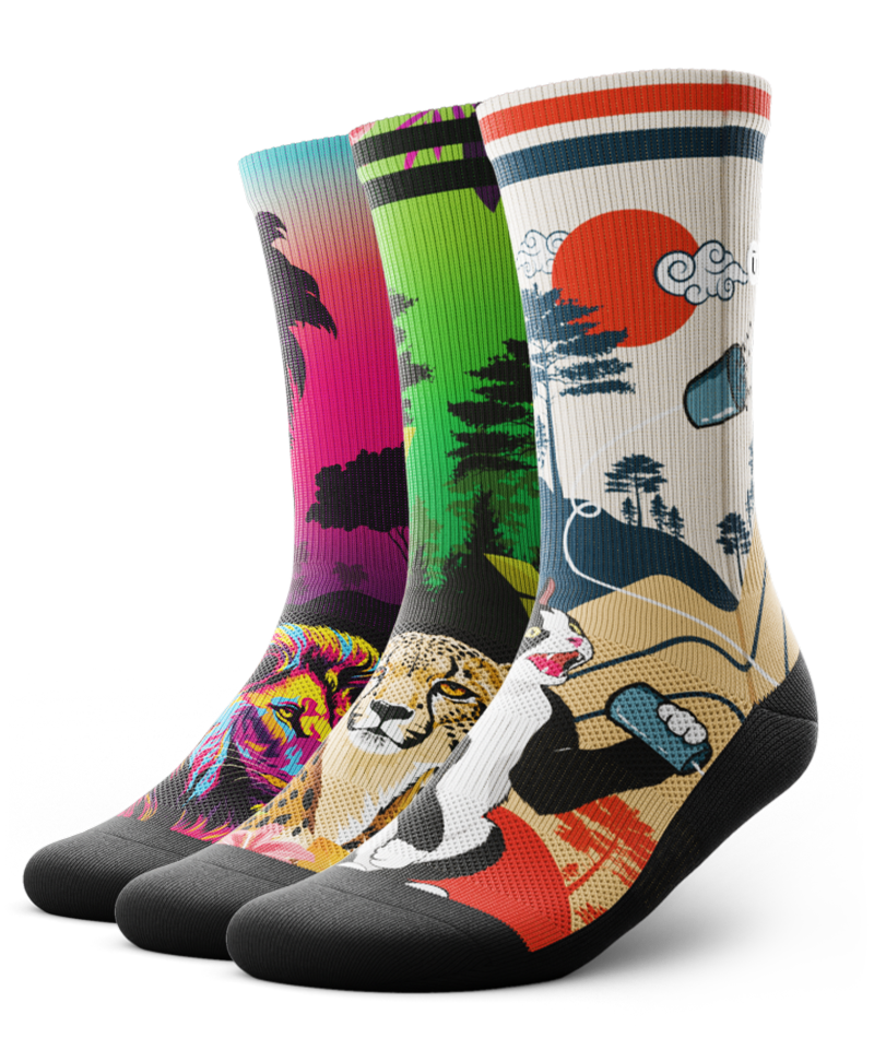 Feline Crew Socks 3-Pack