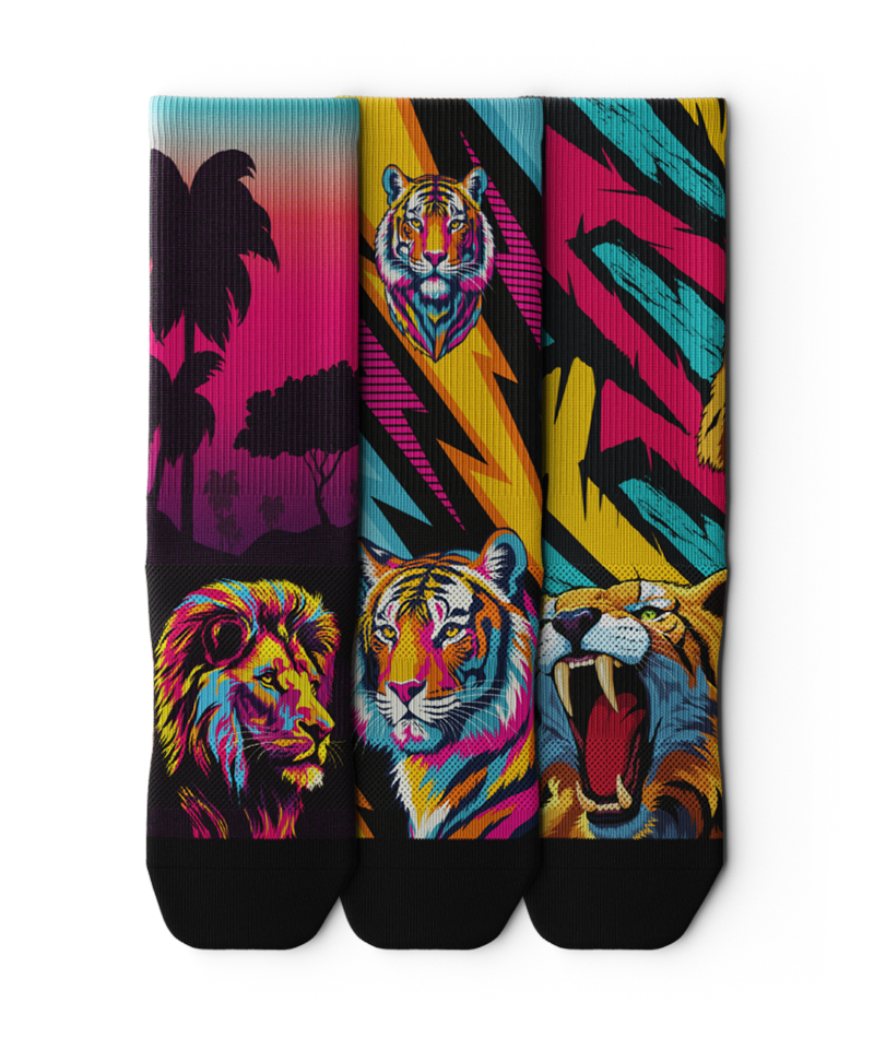 Feline Fury Crew Socks 3-Pack