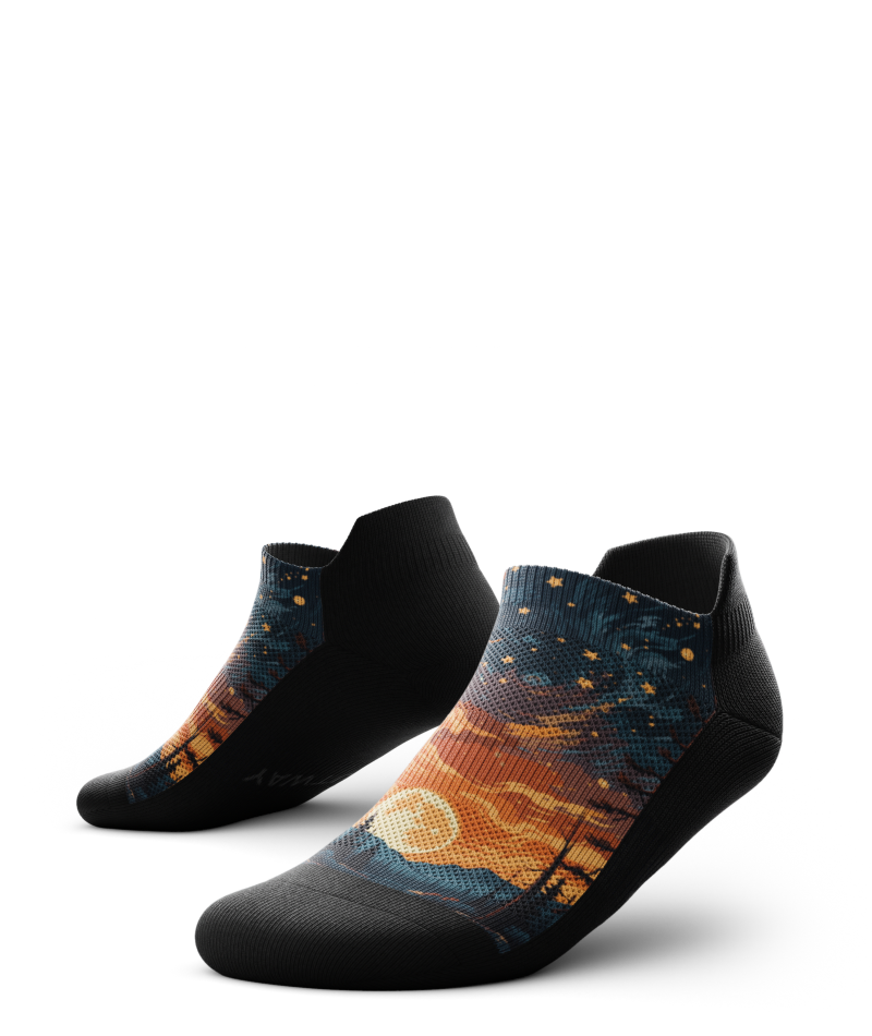 Fiery Night Athletic Ankle Socks
