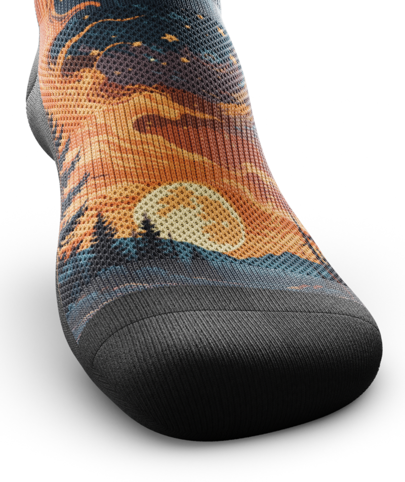 Fiery Night Athletic Ankle Socks