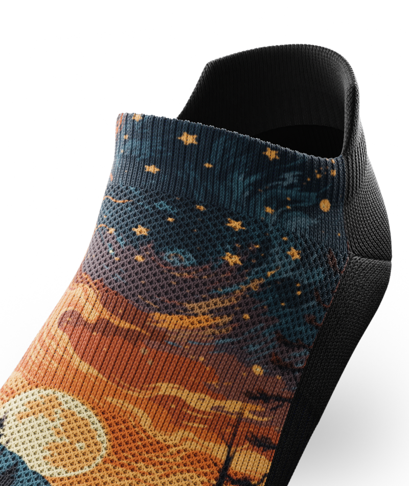 Fiery Night Athletic Ankle Socks