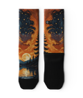 Fiery Night Athletic Crew Socks