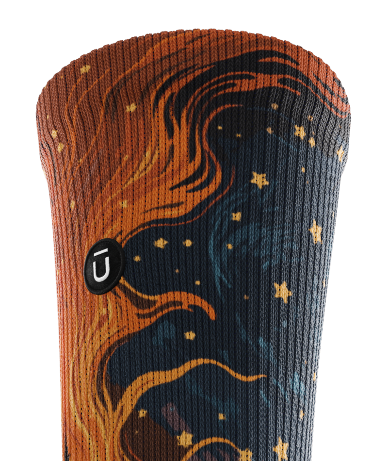 Fiery Night Athletic Crew Socks