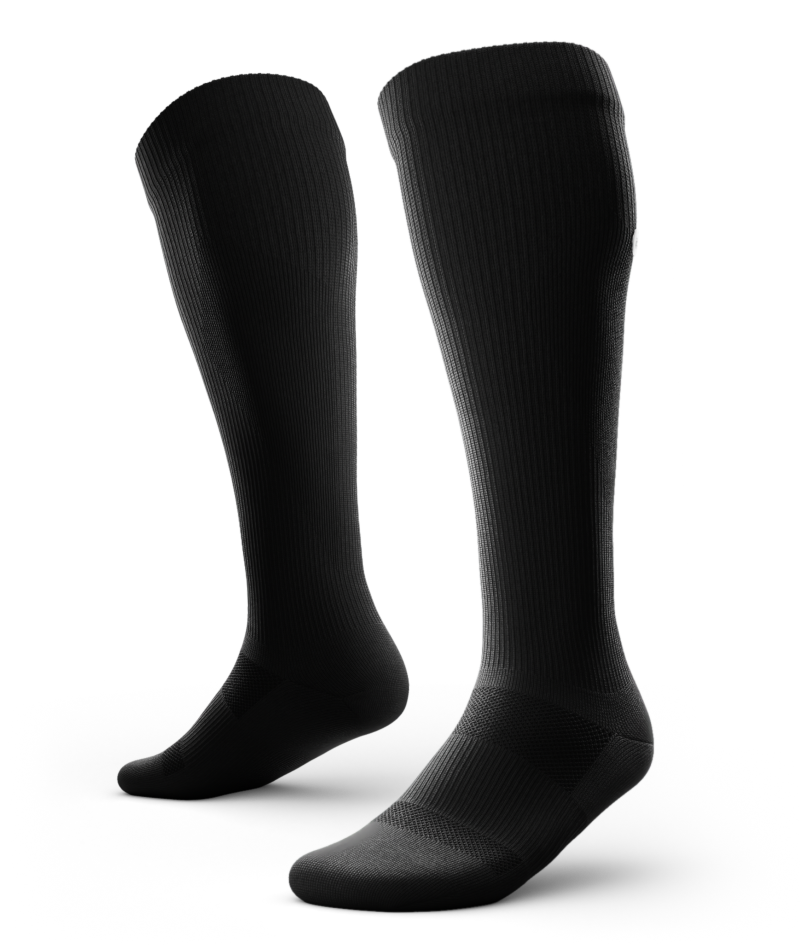 Chaussettes de compression montantes noires Athlétisme Modèle phare