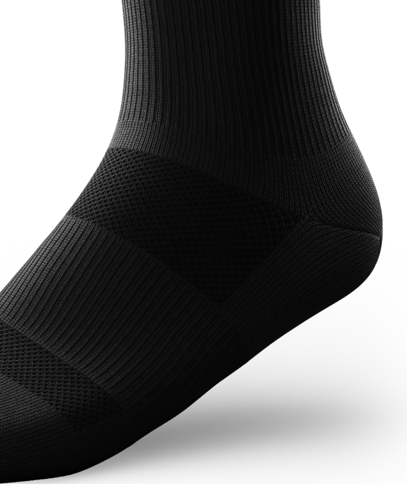 Chaussettes de compression montantes noires Athlétisme Modèle phare