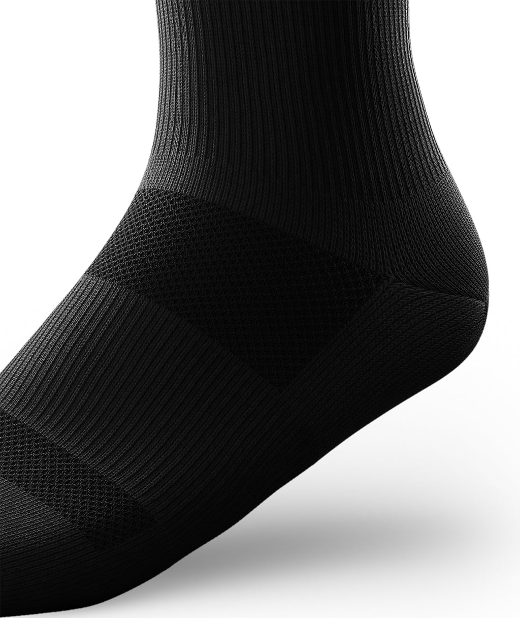 Flagship Black Athletic Knee High Compression Socks 3-Pack V1