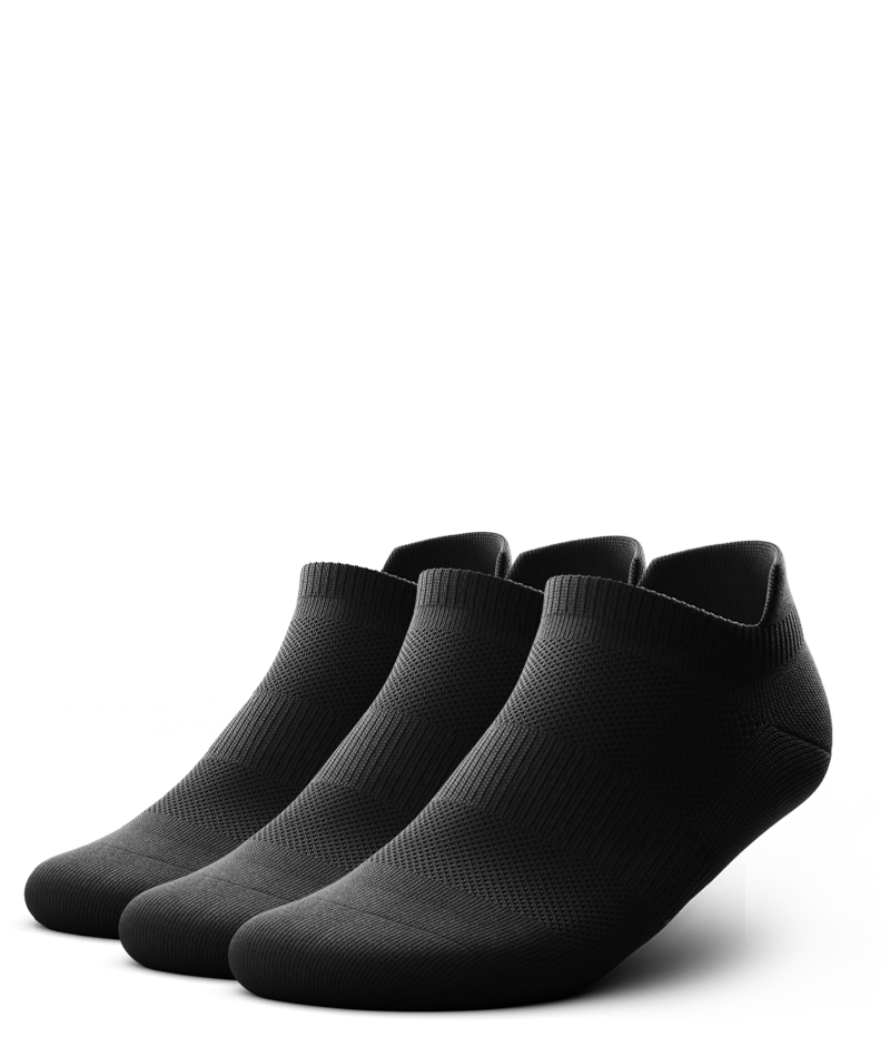 Flagship Ankle Black 3-Pack