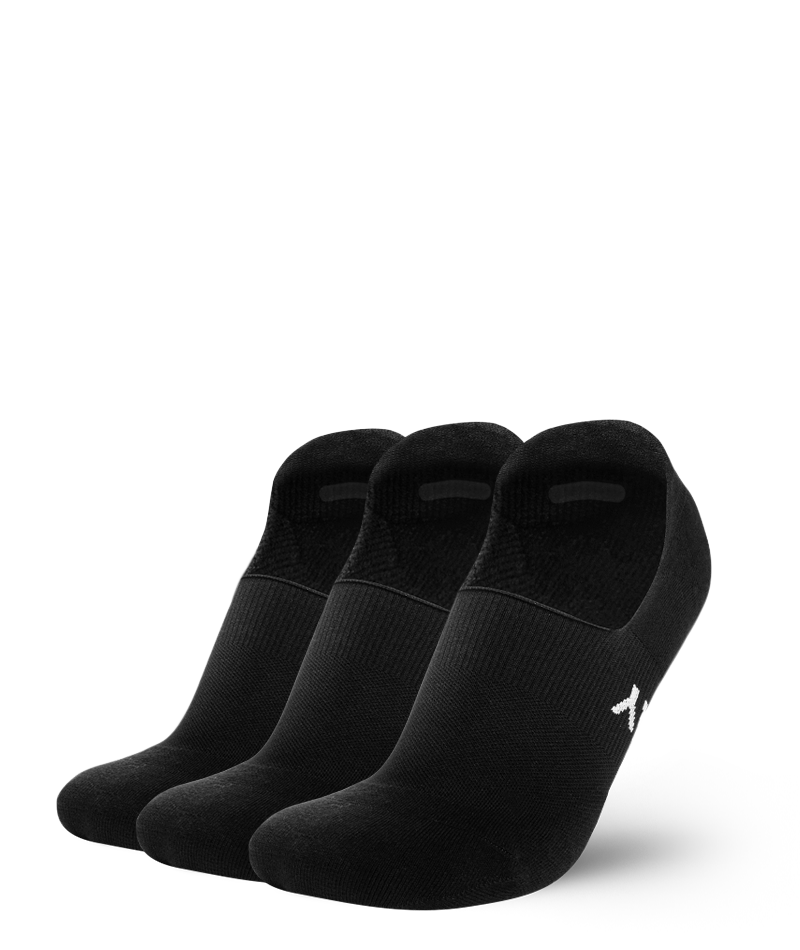 Flagship Black No Show Socks 3-Pack